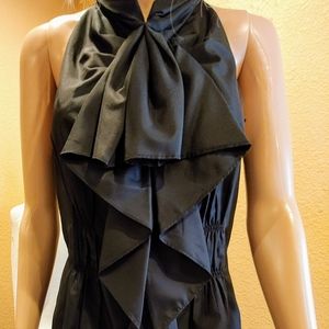 bebe Silk Suit Ruffled Top